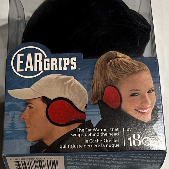 Black EAR GRIPS by 180s - One Size - Excellent Condition - Original Package - Picture 2 of 12